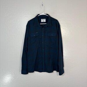 Poncho Shirt Mens 2XL Slim Fit Magnetic Pockets Button Down Long Sleeve